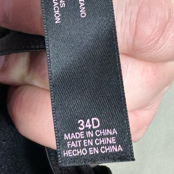 Victorias Secret 34D Black Lace Underwire Sexy Lingerie Teddy Garter Clip Dress - Picture 11 of 12